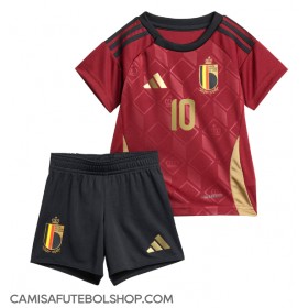 Camisa de time de futebol Bélgica Romelu Lukaku #10 Replicas 1º Equipamento Infantil Europeu 2024 Manga Curta (+ Calças curtas)